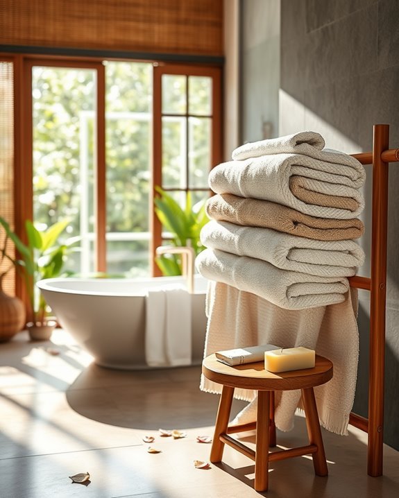 luxurious absorbent plush towels