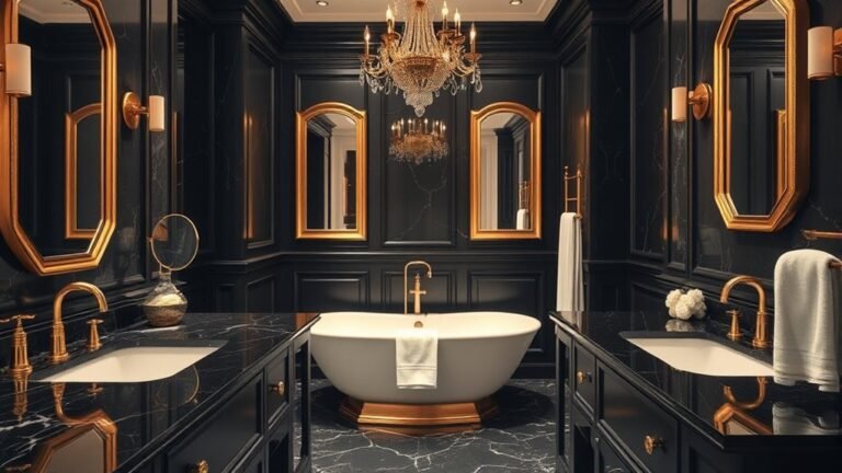 luxurious black and gold decor