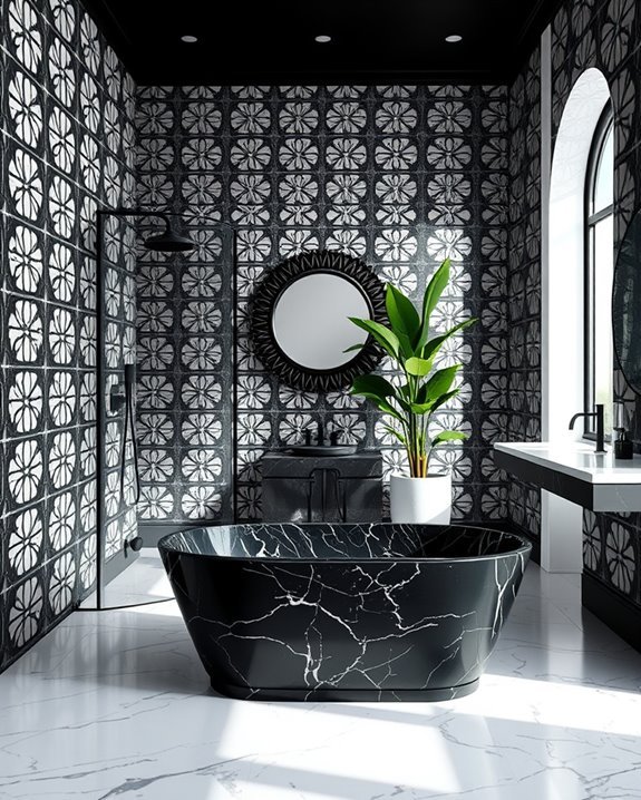 luxurious black and white patterns