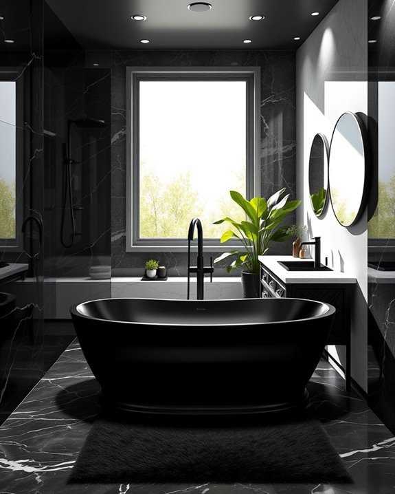 luxurious black bathroom fixtures