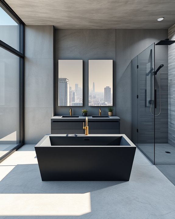 luxurious concrete bathroom retreat