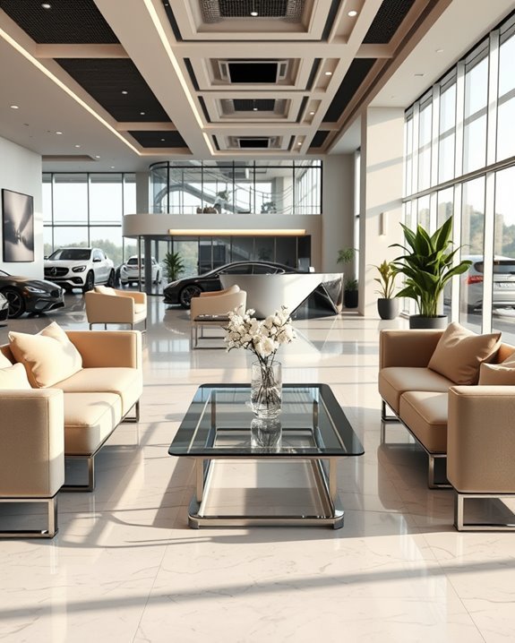 luxurious customer waiting experience