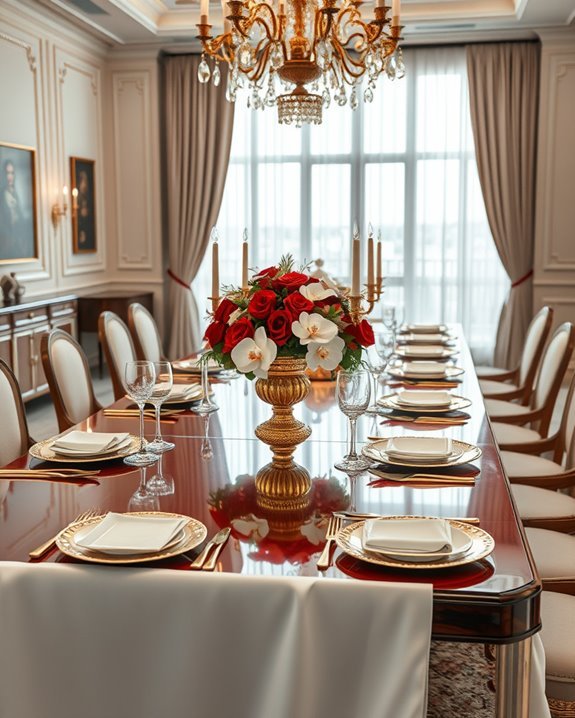 luxurious dining experience created