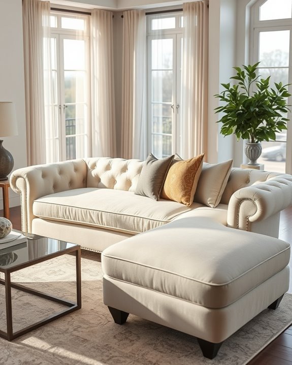 luxurious fabrics enhance comfort