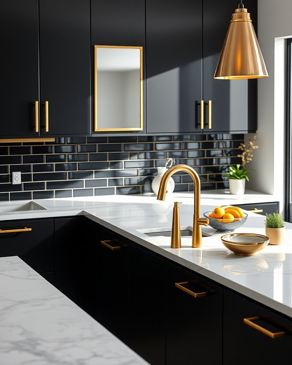 luxurious gold cabinet pulls