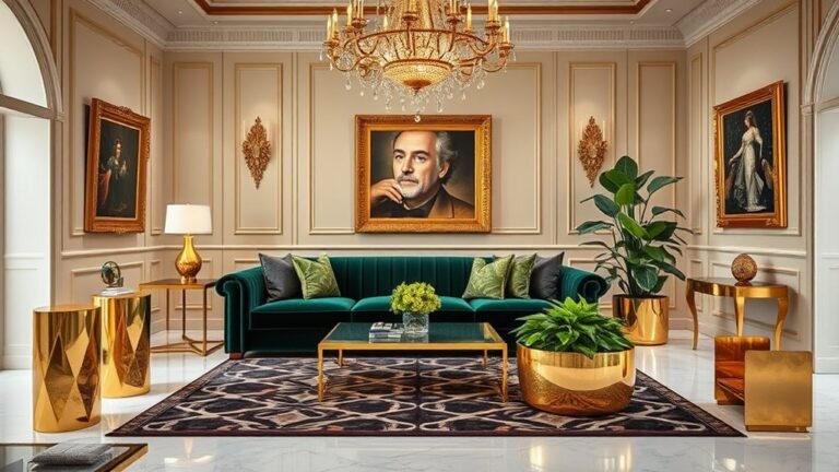 luxurious gold living room decor
