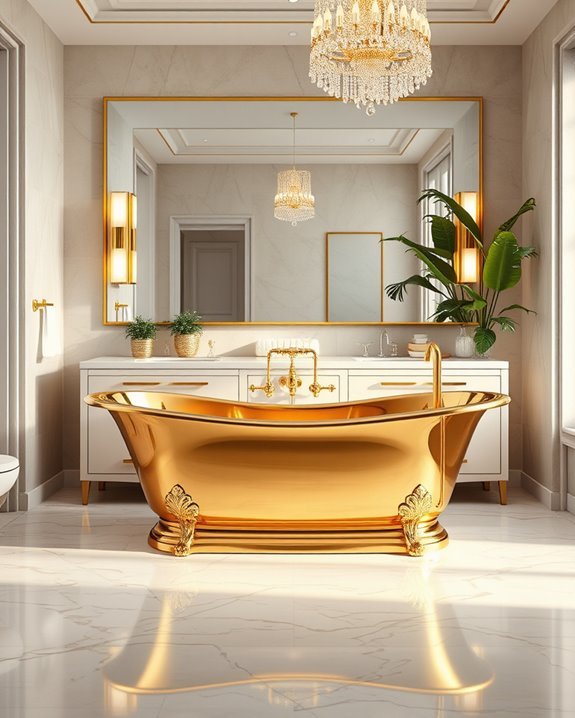 luxurious gold plated bathtubs