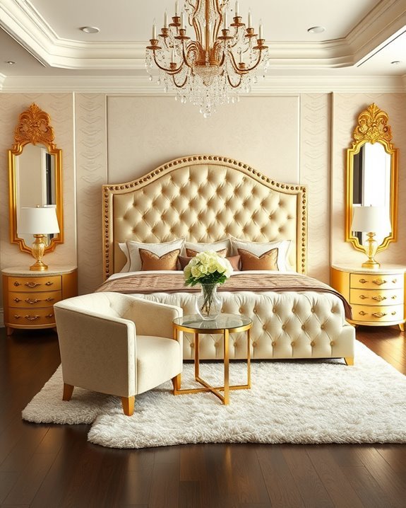 luxurious gold studded furniture elegance