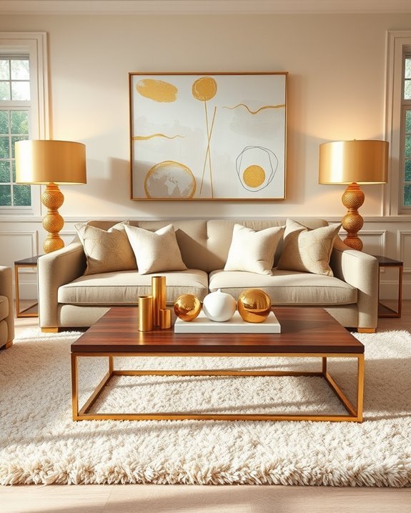 luxurious gold table lamps