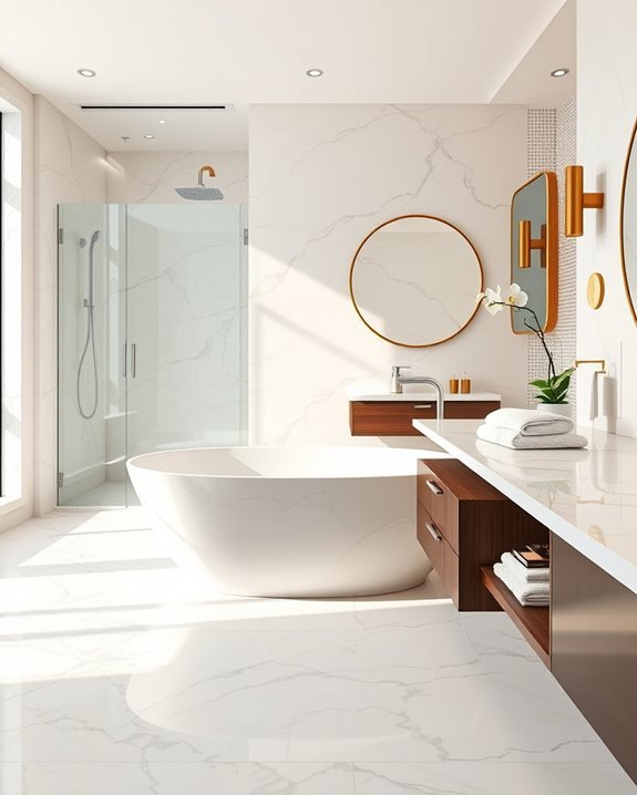 luxurious marble hotel bathrooms