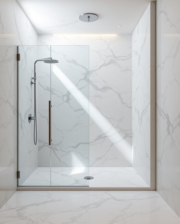 luxurious marble shower enclosures