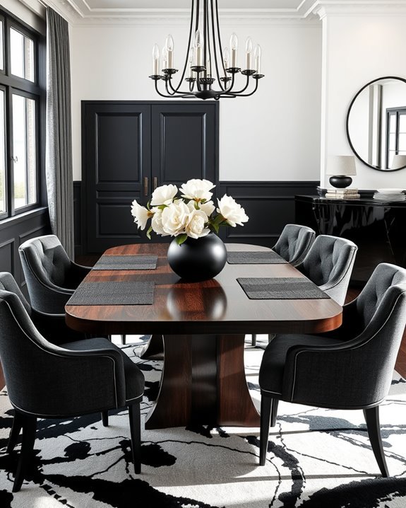 luxurious textured dining accents