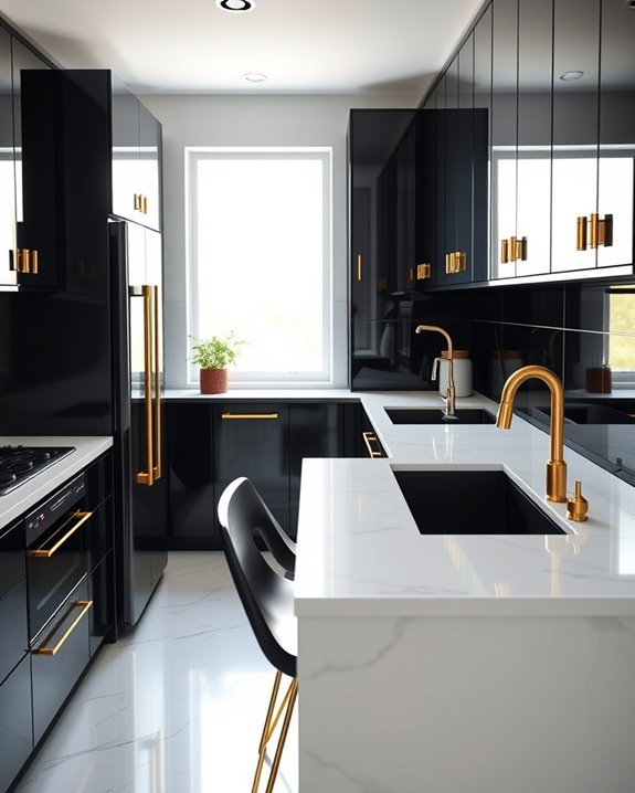 luxury black appliances accentuated