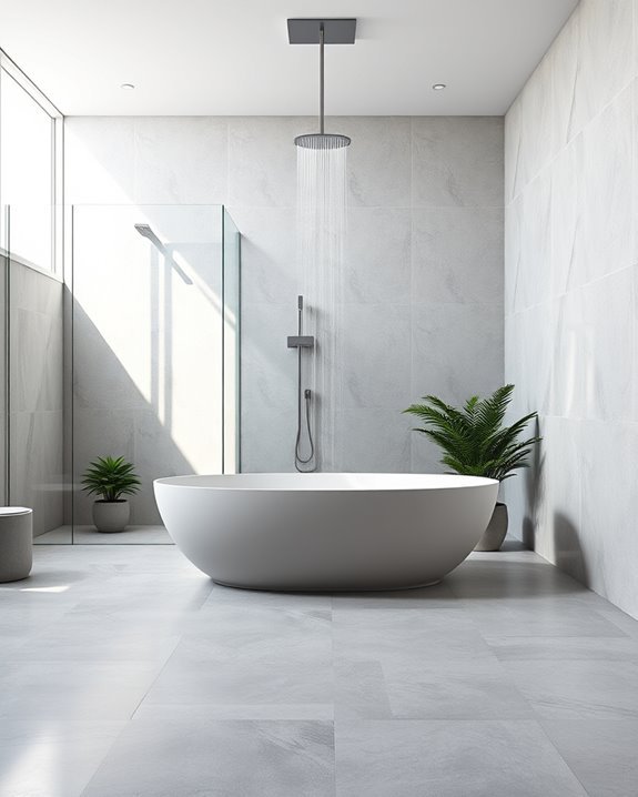 luxury rainfall shower experience