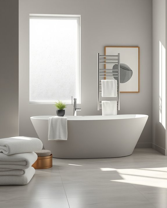 luxury towel warmer installation