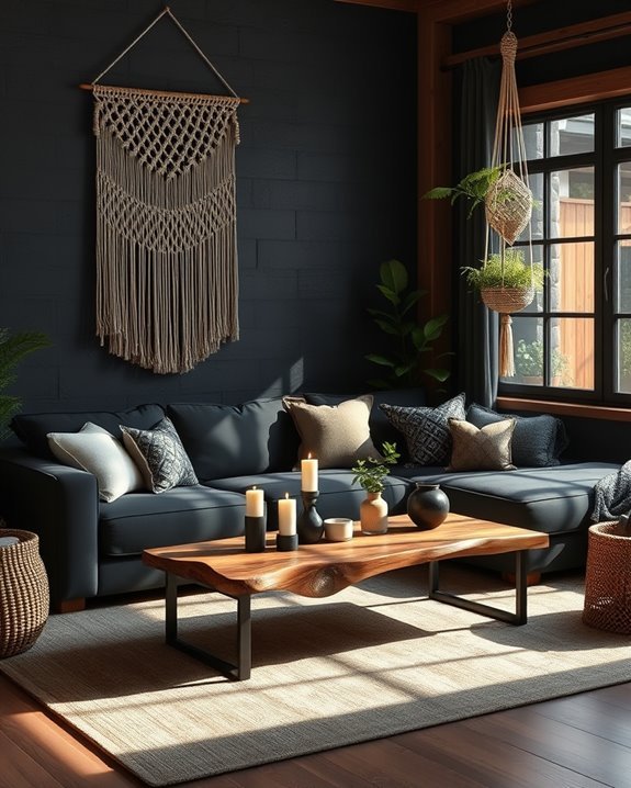 macrame accents for coziness