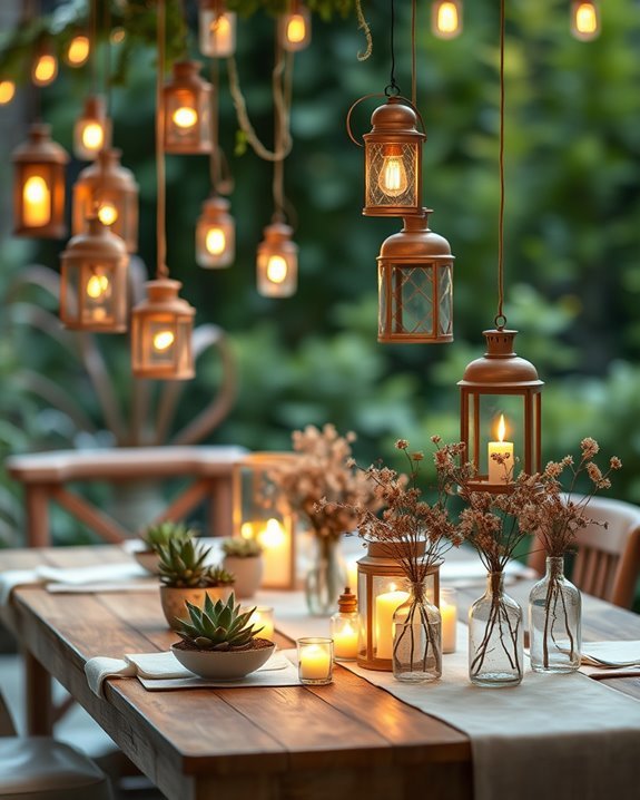 magical boho lantern lighting