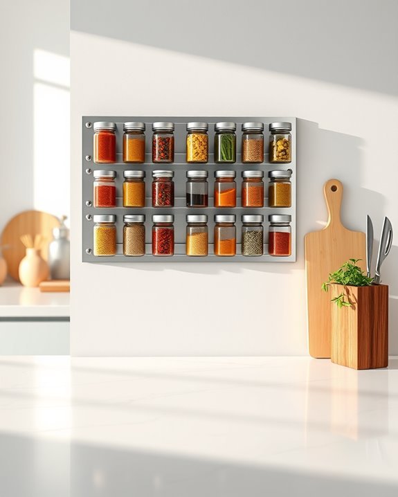 magnetic spice jar organization