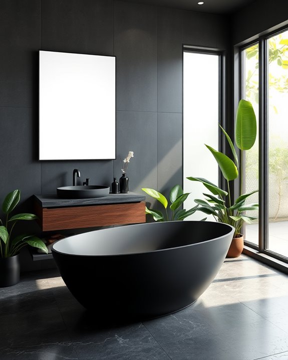 matte black bathroom elegance