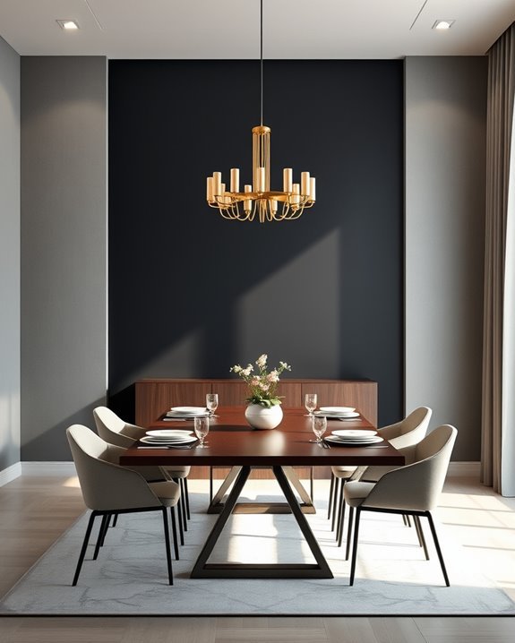matte black dining elegance