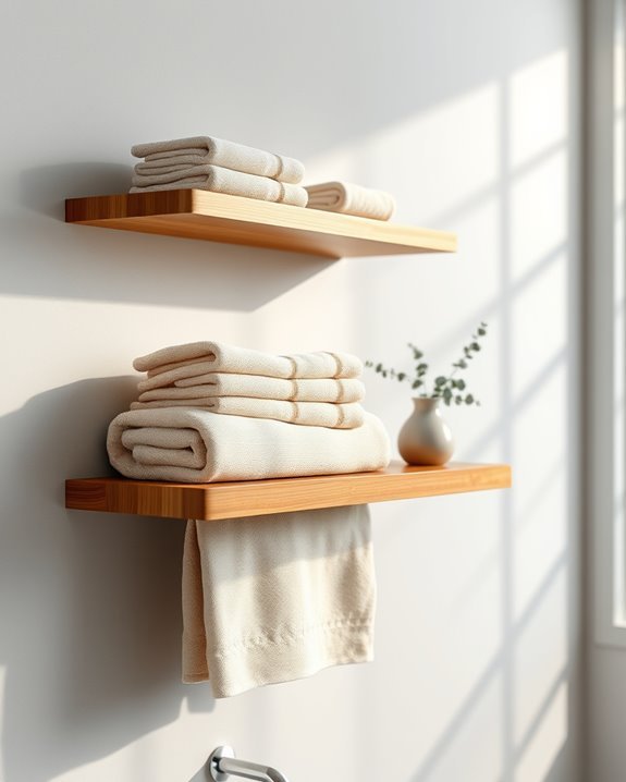 maximize bathroom towel storage