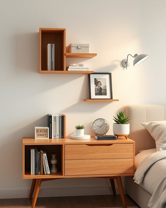 maximize bedside vertical space