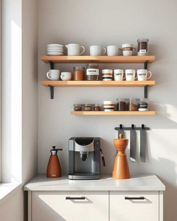 maximize coffee station space