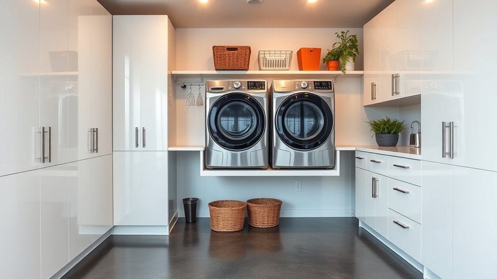 maximize garage laundry space