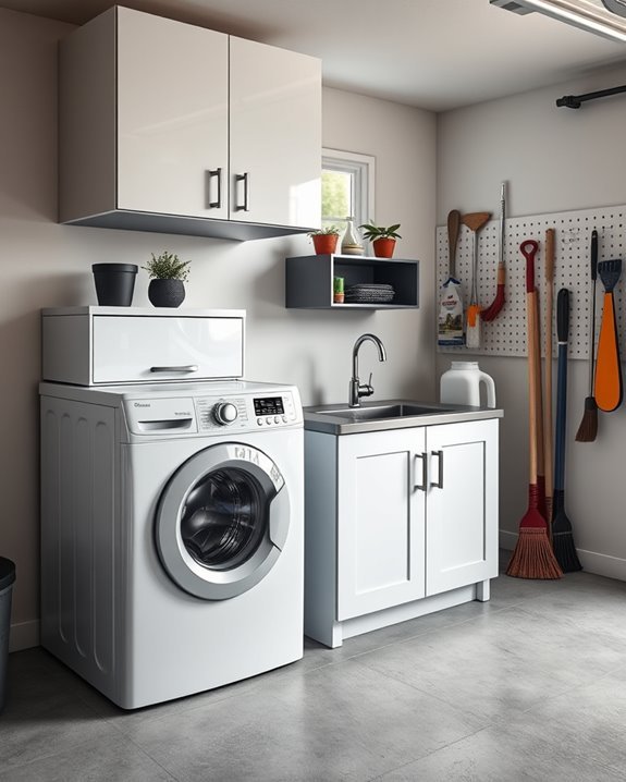 maximize laundry area storage
