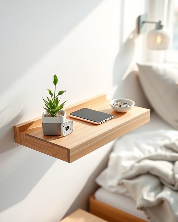 maximize space with shelves