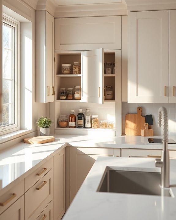 maximized kitchen corner storage