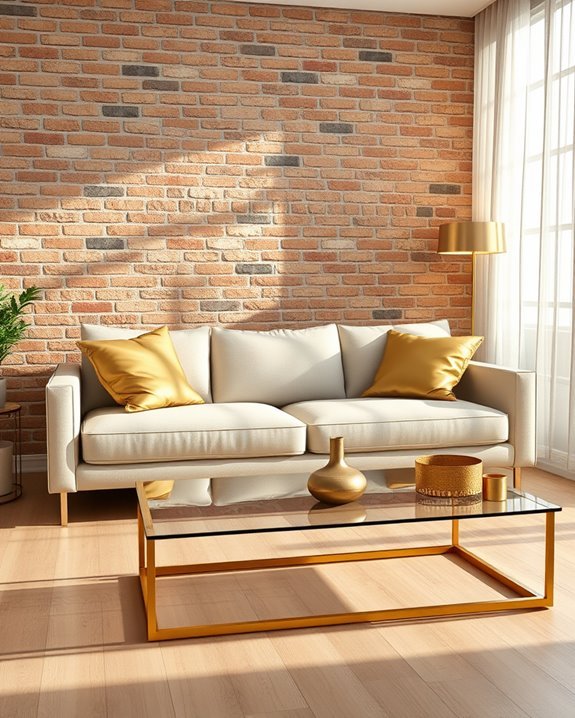 metallic accents enhance sophistication