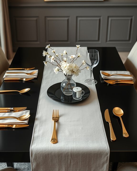 metallic flatware dining trends