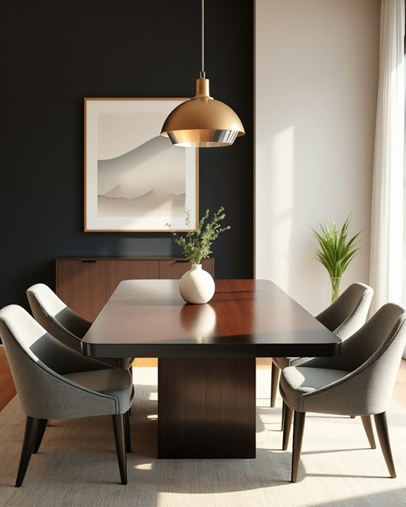 midnight black dining elegance