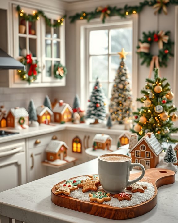 miniature christmas village display