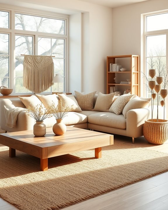 minimalist boho living room