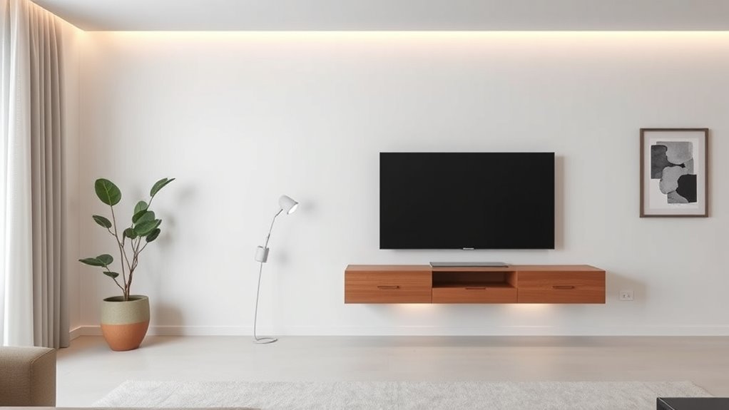 minimalist floating tv stands