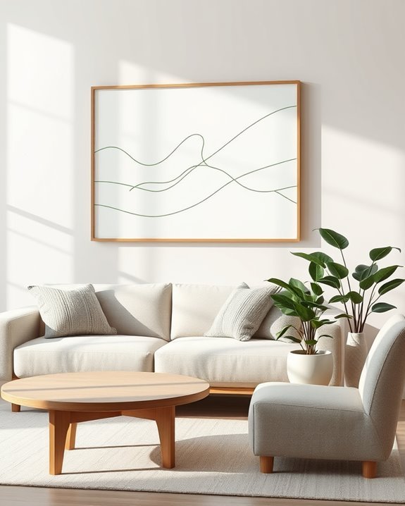 minimalist green line art