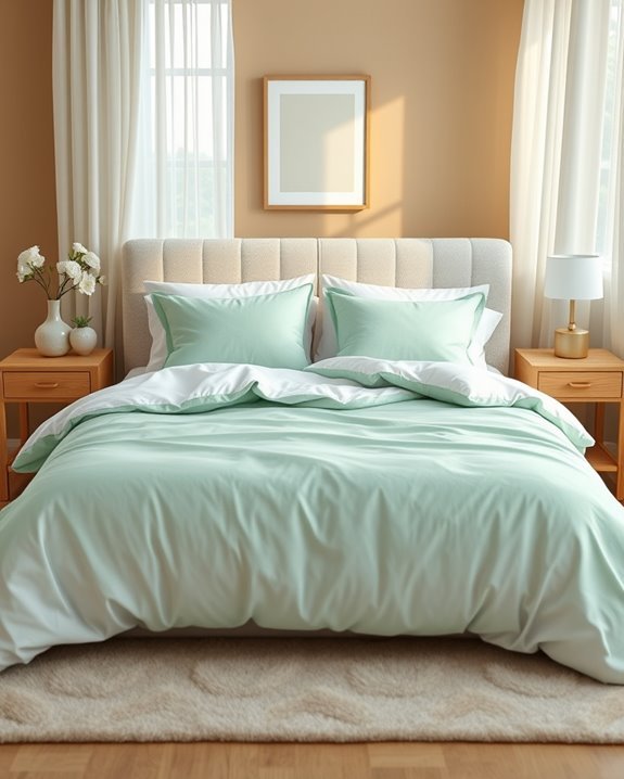 mint green bedroom tranquility