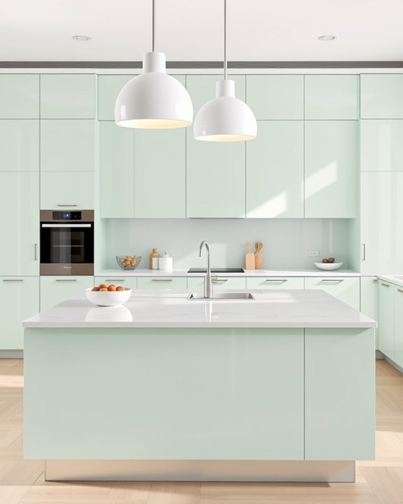 mint green kitchen elegance