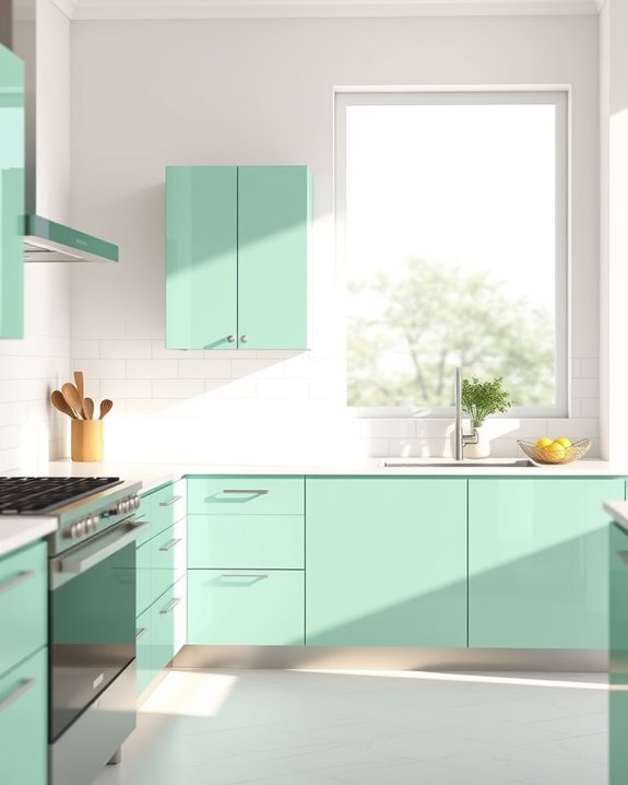 mint green kitchen revitalization