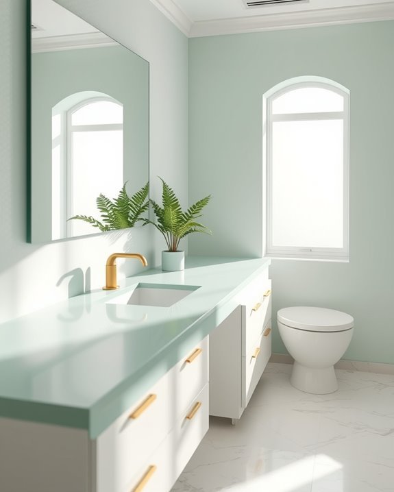 minty green bathroom elegance