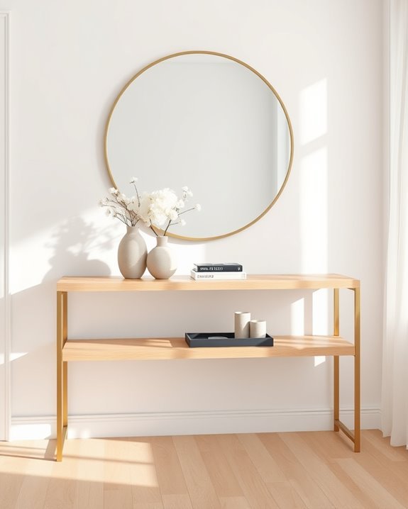 mirror enhanced console table