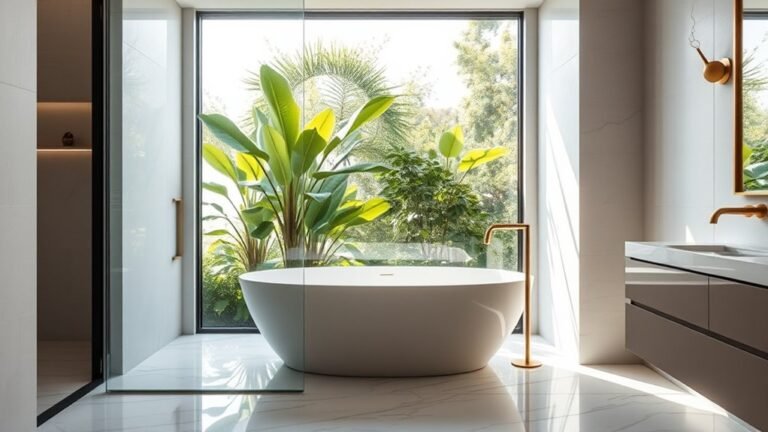 modern bathroom glass doors