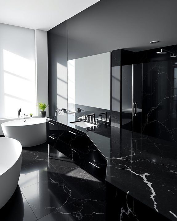 modern black granite elegance