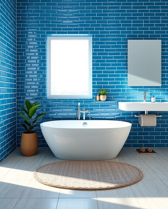 modern blue brick elegance