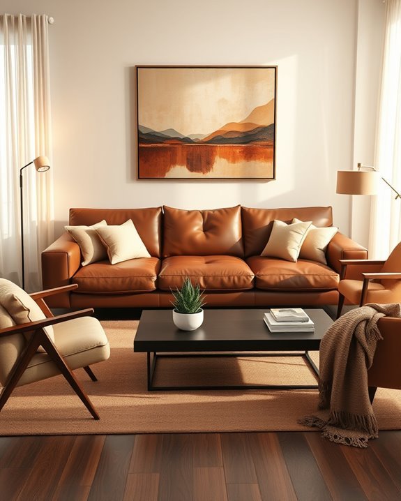 modern brown decor accents