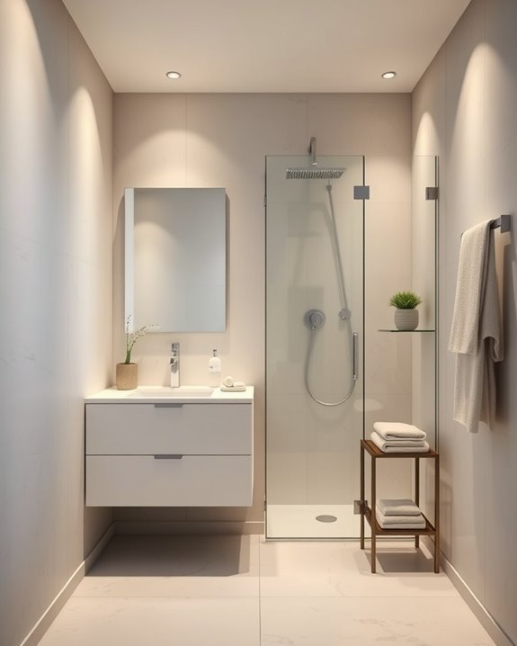 modern efficient bathroom lighting