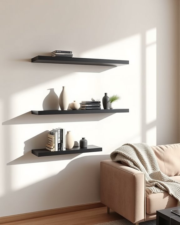 modern elegance wall shelves