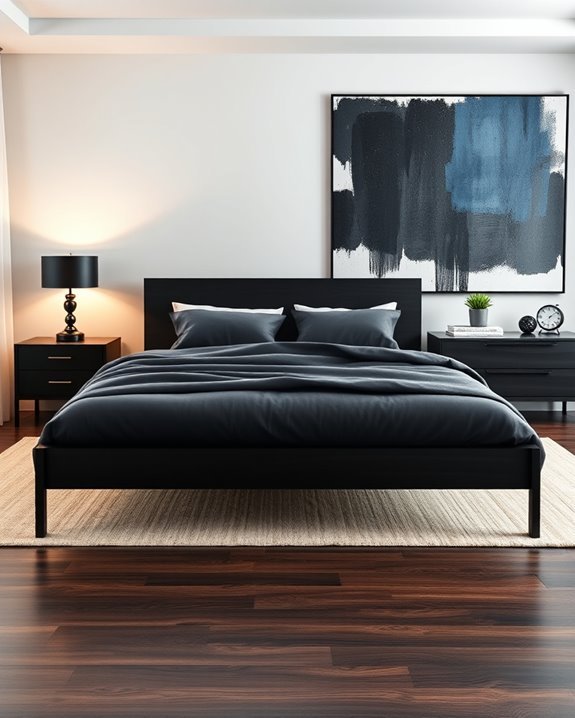 modern elegance with dark furniture